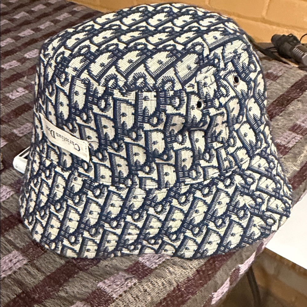 Dior Blue and White Patterned Hat